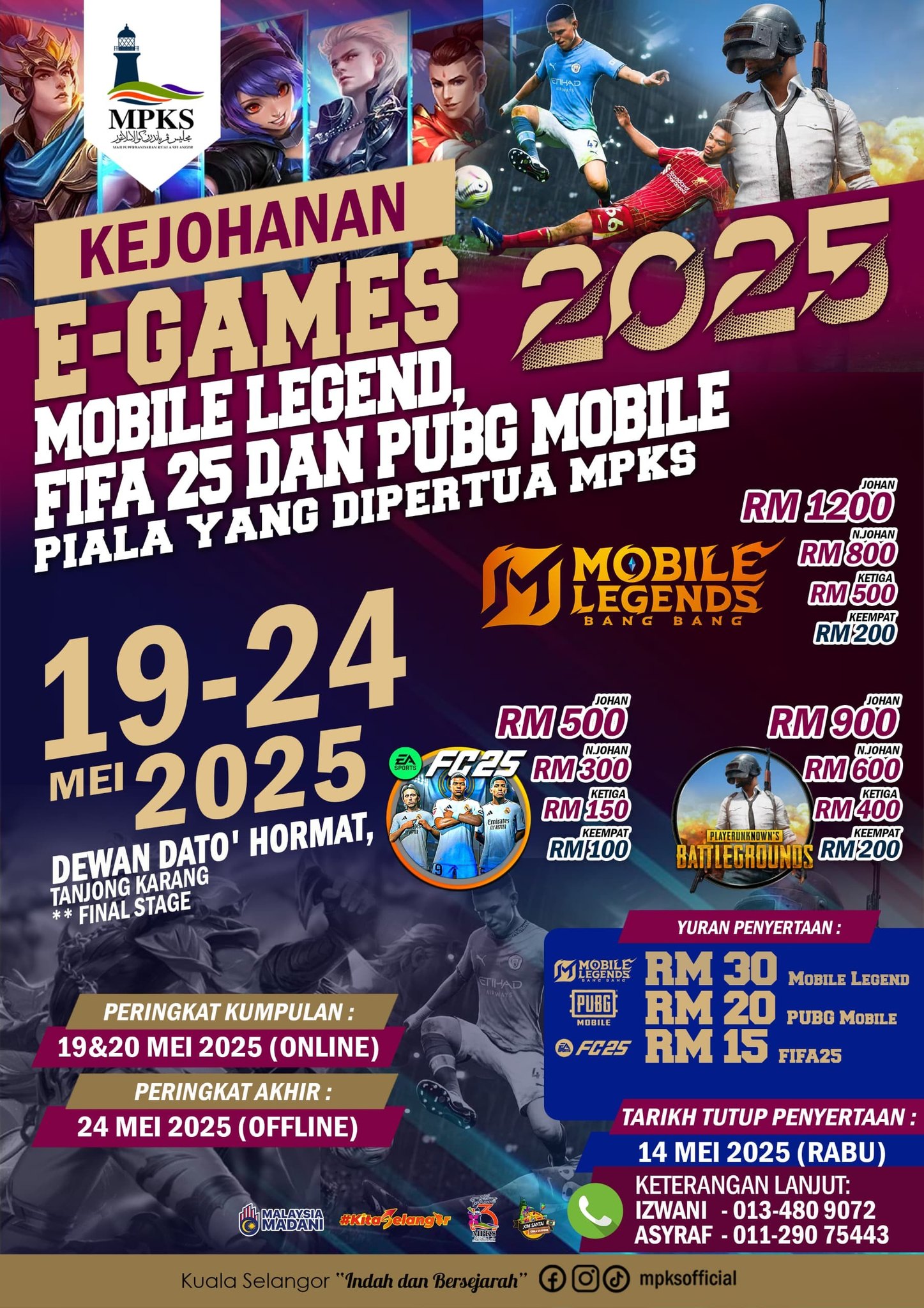 KEJOHANAN E-GAMES PIALA YDP MPKS 2025