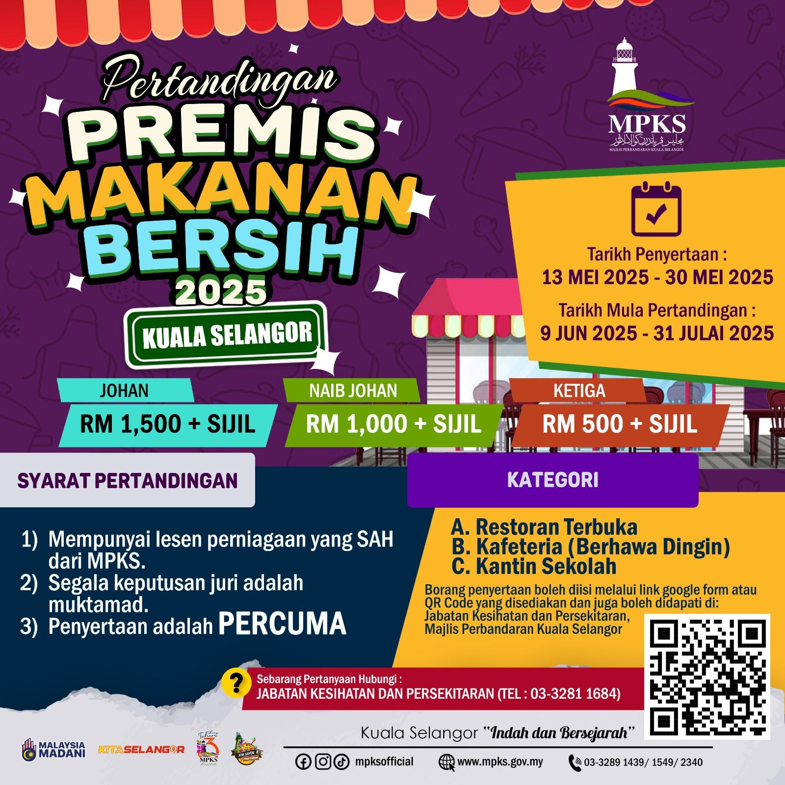 PERTANDINGAN PREMIS MAKANAN BERSIH 2025 PERINGKAT DAERAH KUALA SELANGOR