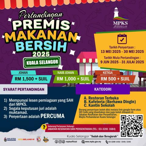 PERTANDINGAN PREMIS MAKANAN BERSIH 2025 PERINGKAT DAERAH KUALA SELANGOR