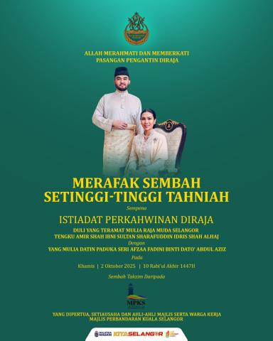 ALLAH MERAHMATI DAN MEMBERKATI PASANGAN PENGANTIN DIRAJA