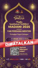 RUMAH TERBUKA AIDILFITRI MADANI 2025 PERINGKAT NEGERI SELANGOR ESOK DIBATALKAN