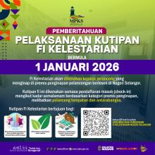PEMBERITAHUAN PELAKSANAAN KUTIPAN FI KELESTARIAN 